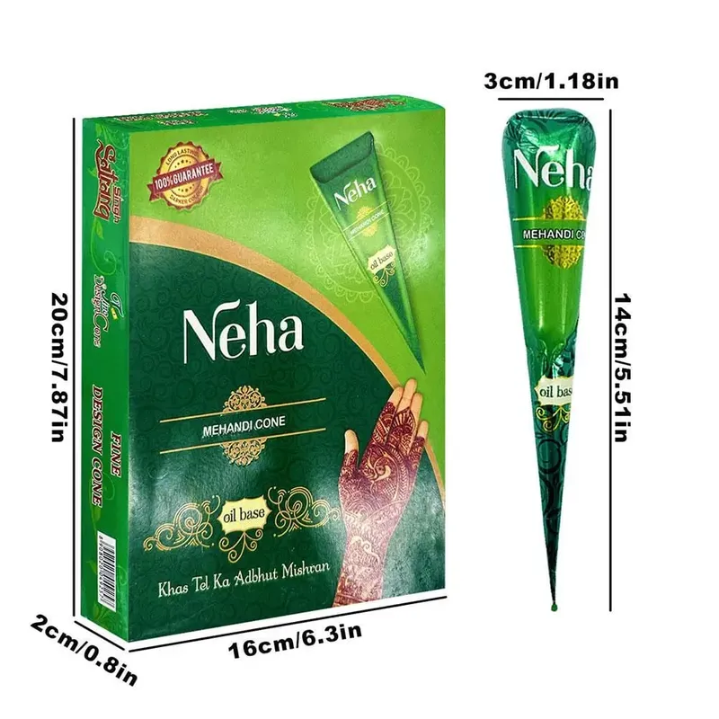 Henna Paste Cones Pure Natural Plant Waterproof Long Lasting Temporary Tattoo Mehndi Cream Body Art Hand Drawing Paste