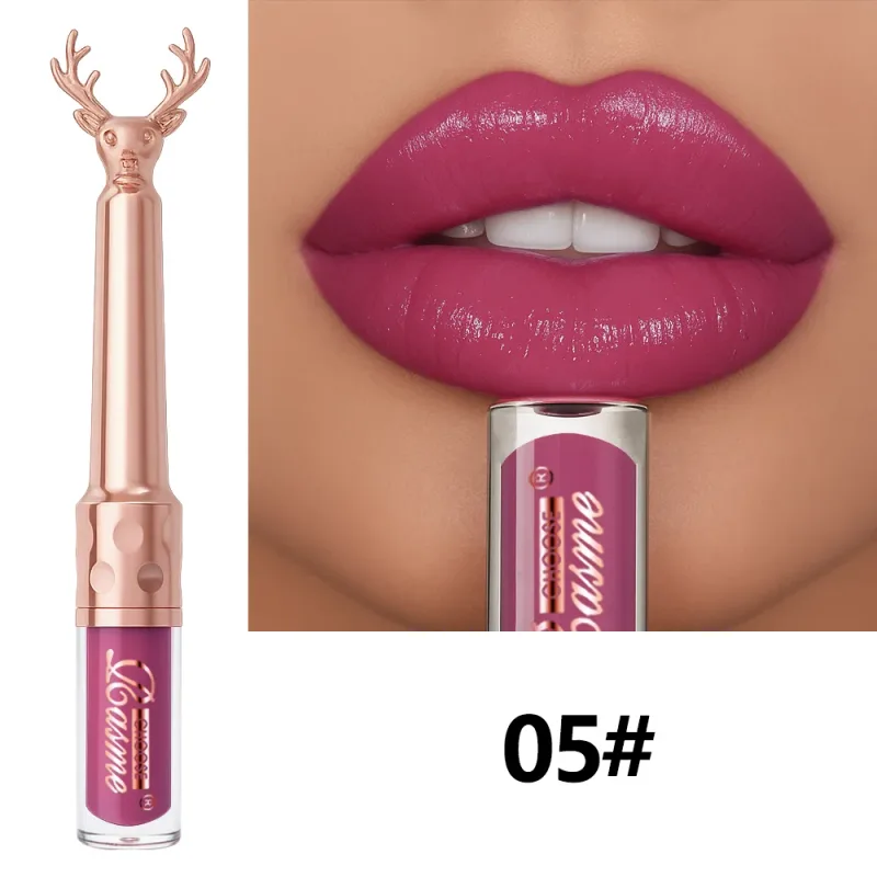 Moisturizing Cream Lip Gloss Höst/vinter Fuktgivande flytande läppstift Långvarig Icke fet läppmakeup Julbrun — image 8