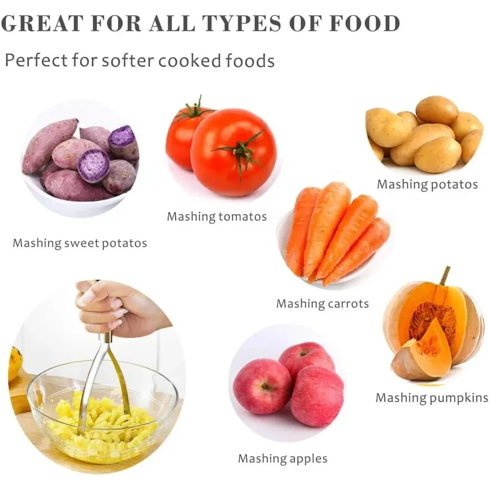 Stainless Steel Potato Mashing Machine Fruit Crushing Machine Creative Mud Press Manual Mashing Machine Kitchen Small Tool