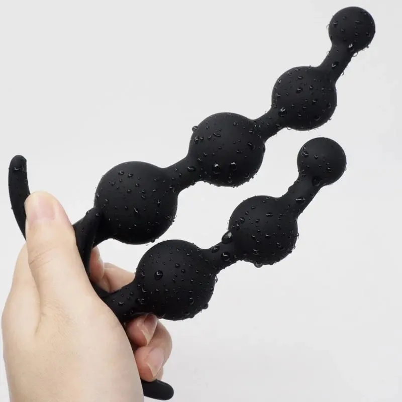 Silicone Anal Beads Pull Dilator Butt Plug Vaginal G Spot Dildo Masturbator Prostate Massage Anus Stimulation Trainer Sex Toys
