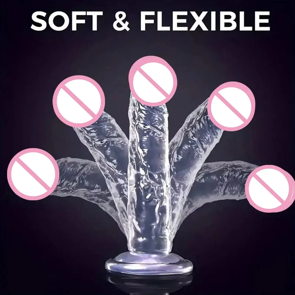 Realistic Dildo With Suction Cup Huge Jelly Fake Dick Big Penis Dildos Sex Toy for Woman Plug Adult Erotic Men Anal Butt WONGRUO — image 5