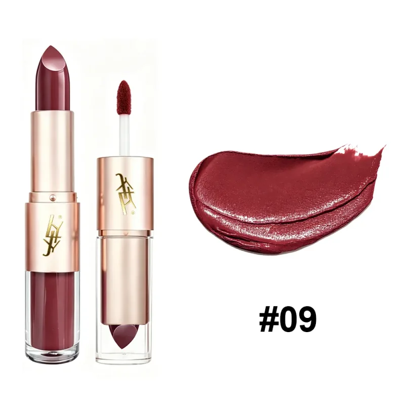 2 IN 1 Dual-End Lipstick & Liquid Lip Gloss High Shine Glossy Lip Color Long Lasting Waterproof Bold Lip Makeup — image 10