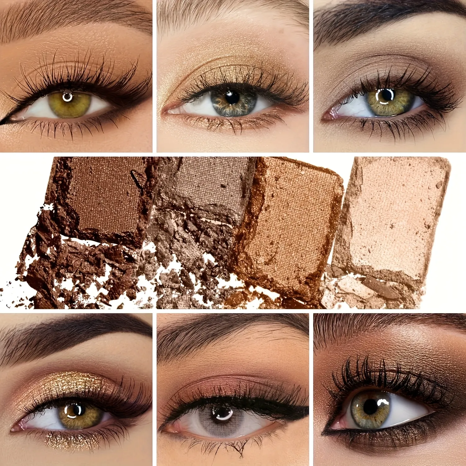 35 Shades Matte & Shimmer Eyeshadow Palette Warm Nude Brown Large Makeup Palette Highly Pigmented Long Lasting for Daily Party