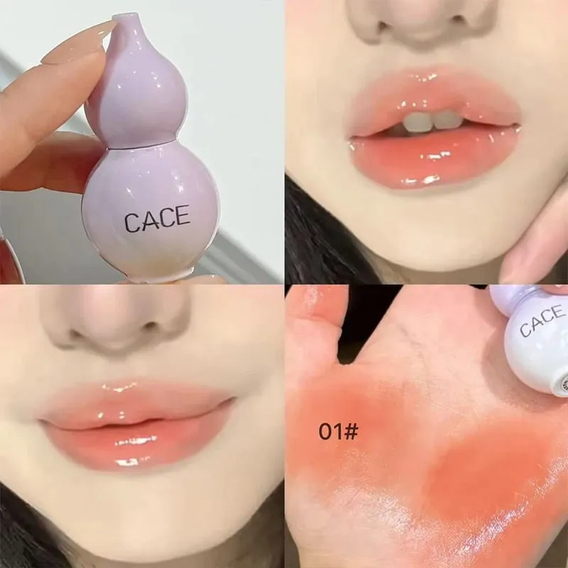 Mini Gourd Design Lip Glaze 3 Colors Makeup Set Lasting Moisturizing Water Glass Lipgloss Tint Hydrating Lip Stain Cosmetic — image 2