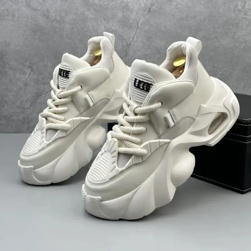 Men's Chunky Sneakers 2025 Spring Fashion Comfortable Sneakers Platform Vulcanized Shoes for Men Running Footwear Tenis Hombres