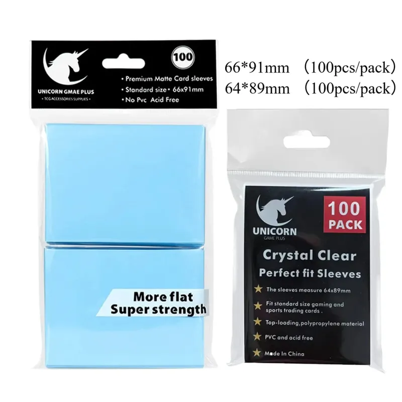 200PCS 카드 슬리브 트레이딩 카드 포켓몬 MTG 야구 스포츠 카드 보드 게임을위한 더블 레이어 매트 표준 크기 카드 슬리브 — image 12
