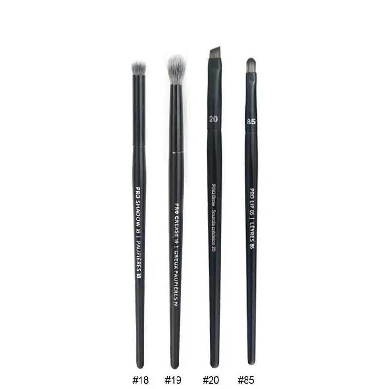 4pcs/set Pro Black Eye Shadow Makeup Brushes Lip Brow Precision Concealer Blending Synthetic hair Smudge Highlight Make Up Brush — image 15