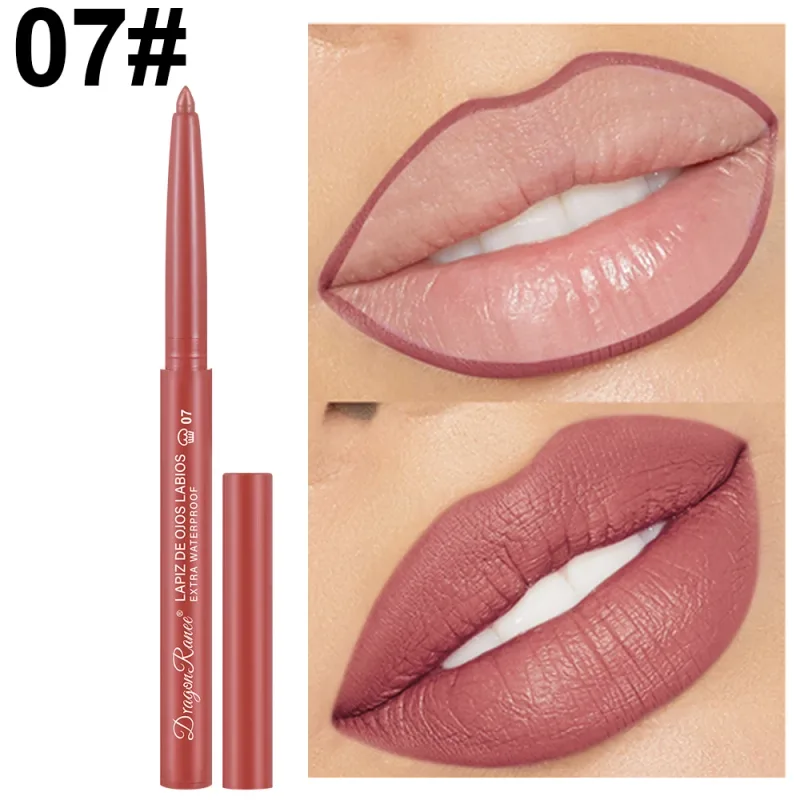 Lip Liner Lipstick Pen Waterproof Long-Lasting Contouring Lip Pencil Matte Finish Beginner Automatic Lip Liner Bean Paste Color Contouring Pen Automatic Rotating Lip Liner — image 16