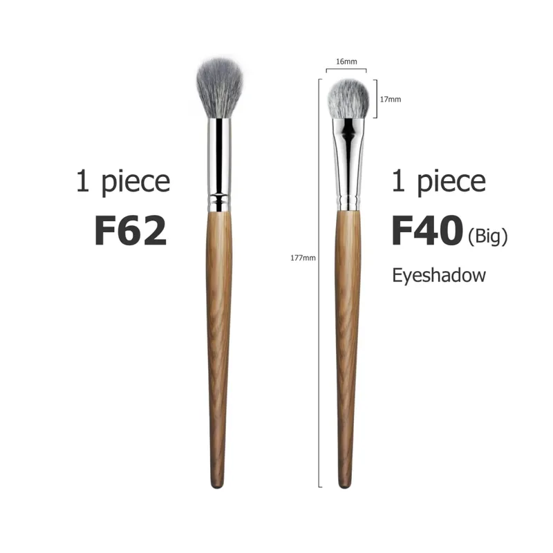 Small Contour Brush Bronzer Blush Soft Fluffy Natural Goat Hair Face Makeup Brushes Kit — image 11