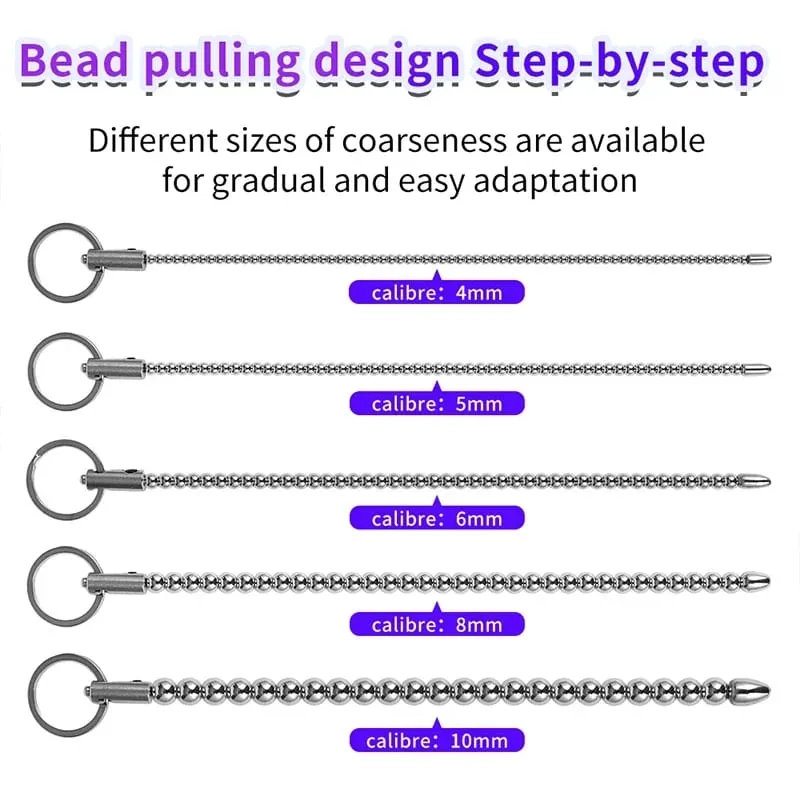 Electric shock Stainless Steel Urethral Sound Dilators Penis Plug Insert Stimulation Catheter Beads Masturbator Sex Toys For Men