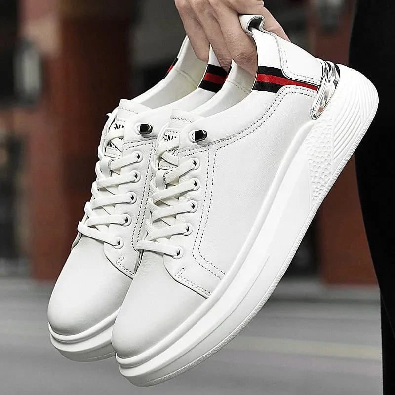 5001 Man White Sneakers Men Elevator Height Increase Insole 6cm Sports Plus Size 37-43 — image 3