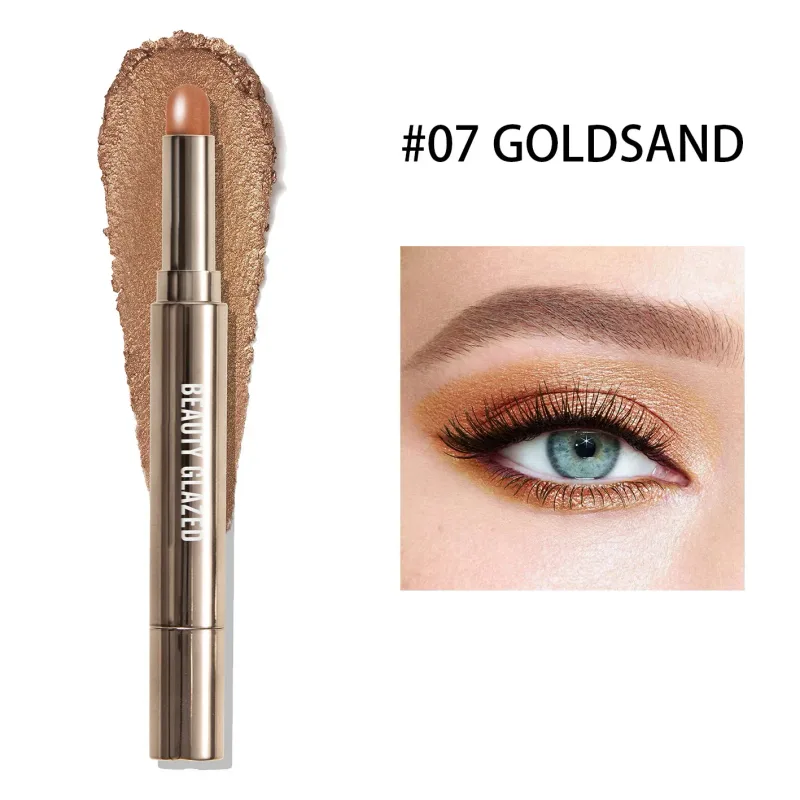 10 Color Double Ended Eye Shadow Stick With Sponge Brush Pearlescent Lasting Eyeshadow Pen Contouring Portable Makeup Cosmetics — image 11