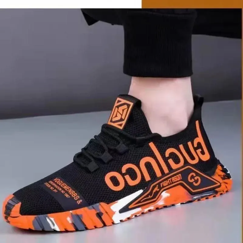2025 Fall Breathable Thin Flying Woven Mesh Comfortable Casual Shoes Fashionable and Versatile Running Sneakers Men's Shoes — image 3