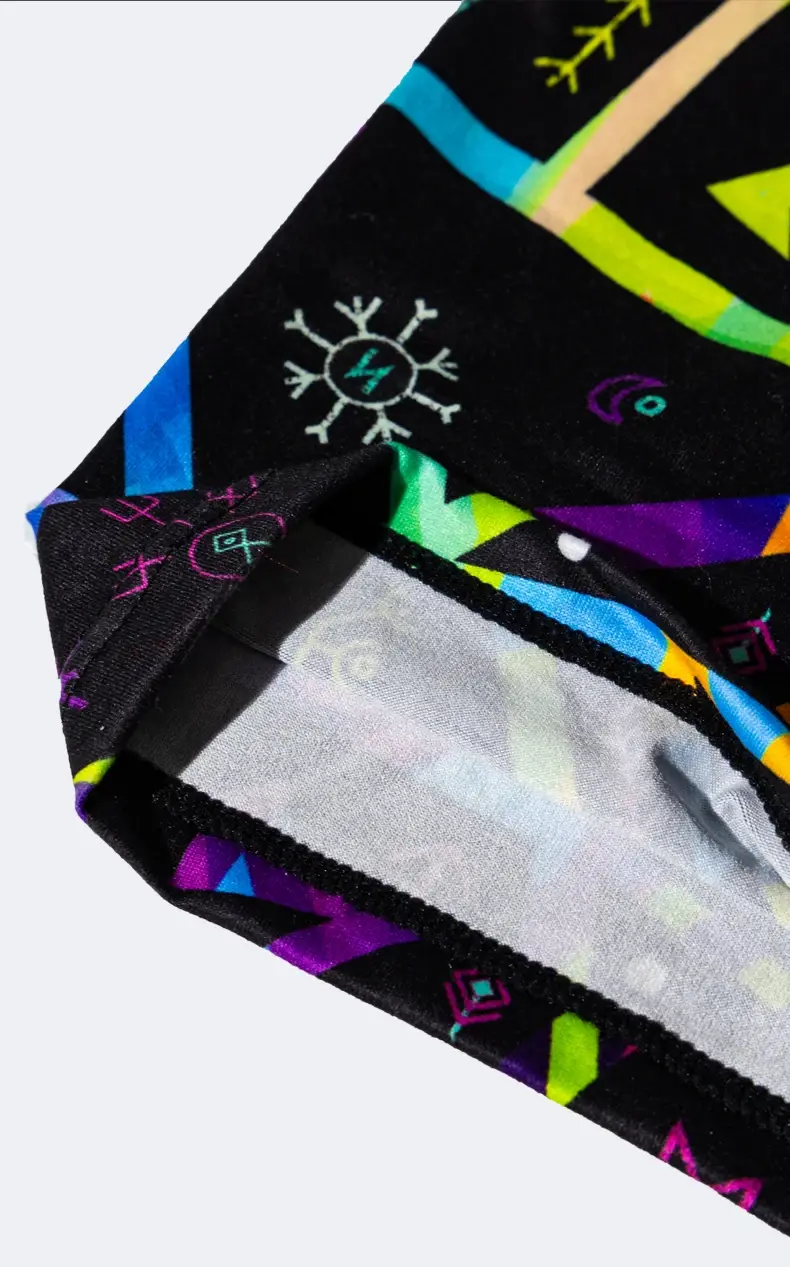 5-pcs Men's trendy graffiti, pixel, cyberpunk print boxer underwear, comfortable and casual and fashionable boxer — image 5