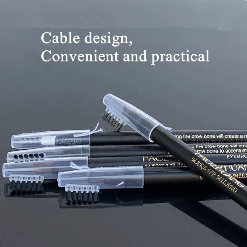 Hard Microblading Eyebrow Pen Natural Wild Brows Eye Brow Definer Enhancers Pencil Waterproof Long Lasting — image 5