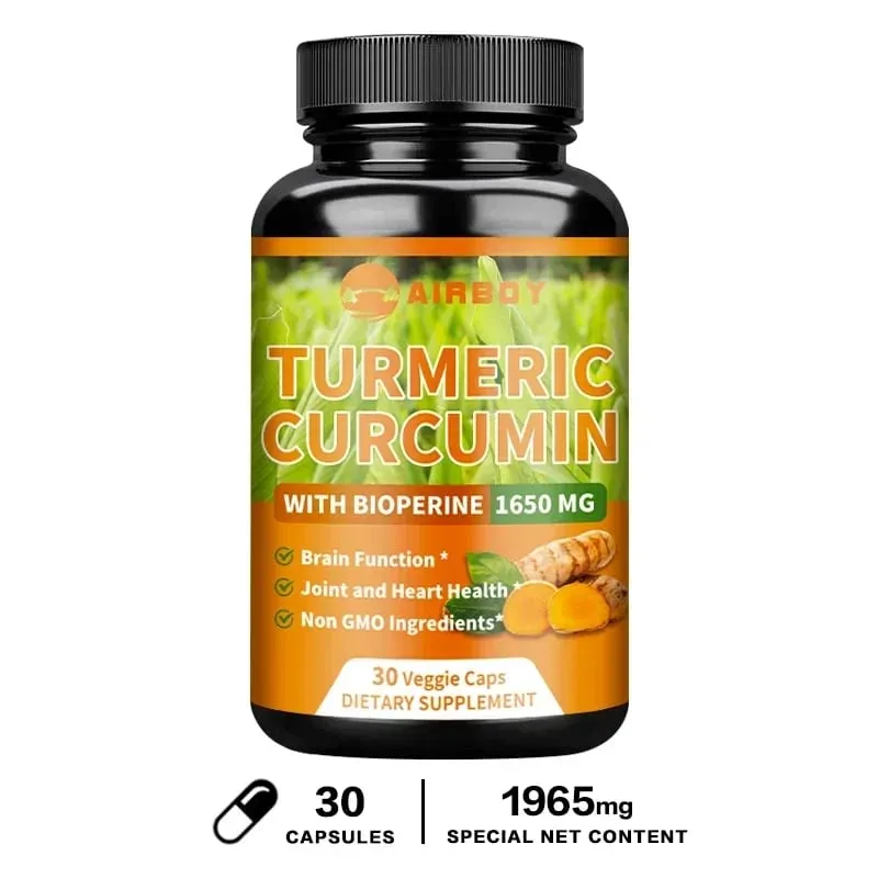 Turmeric Curcumin with Bioperine - Supports Arthritis Health Antioxidants Brain Cognition and Digestive Health