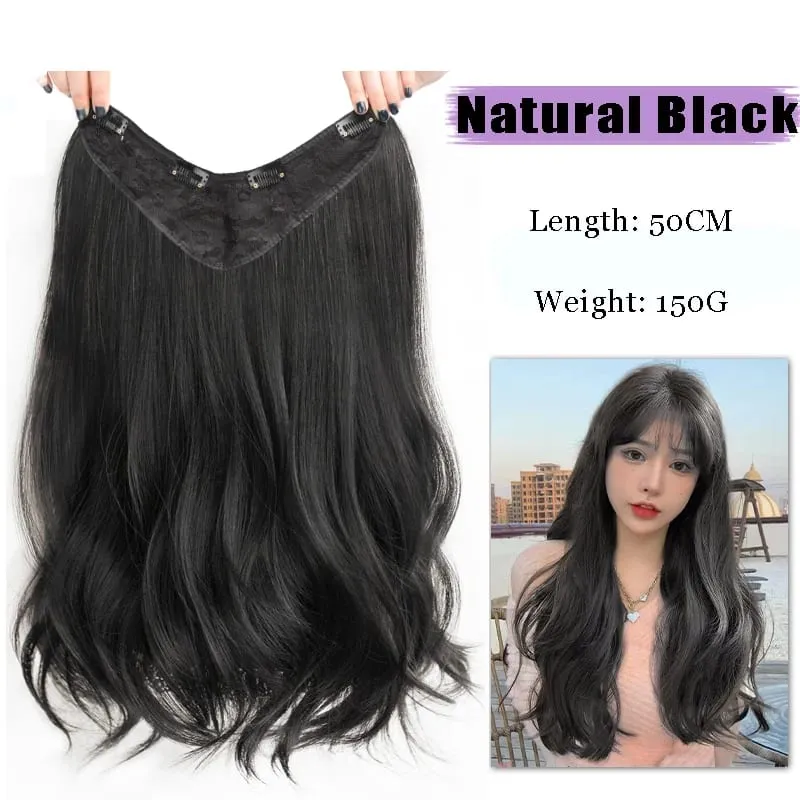 Part Synthetic Clip In Hair Extension Long Thick Curly Natural Blonde Flase Hair Hairpieces For Women Heat Resistant — image 23