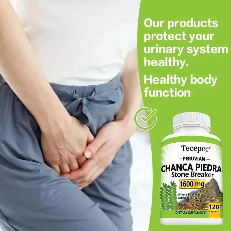 Chanca Piedra 1600 Mg - Kidney Stone Crusher Urinary Tract Support Liver Health Promote Metabolism Non-GMO 120 Capsules — image 2