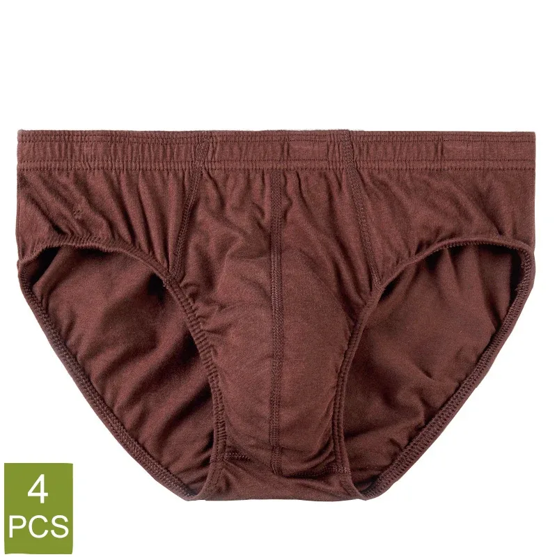 4 Pcs/Lot Men's 100% Cotton Breathable Briefs Comfortable Male Underwear Lingerie Panties Underpants Plue Size Xl -5Xl — image 14