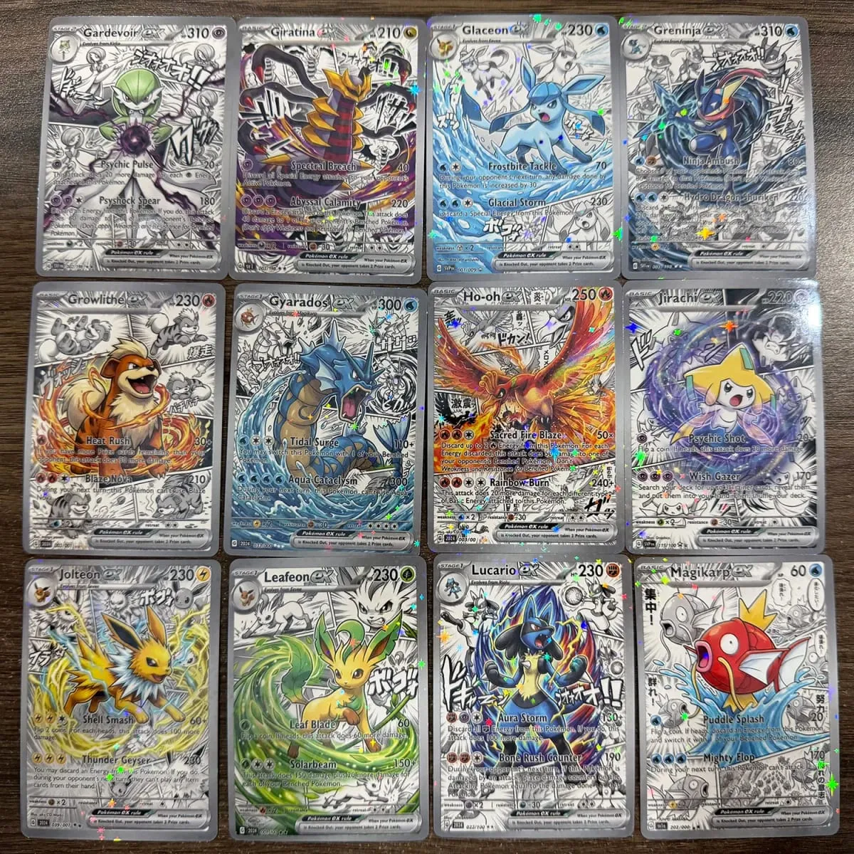 Shiny 60Pcs Pokediy Comic Style Custom Pokemon Ex Cards Manga Anime Version Classical Collection Eevee Charizard Mega Kids Gift — image 6