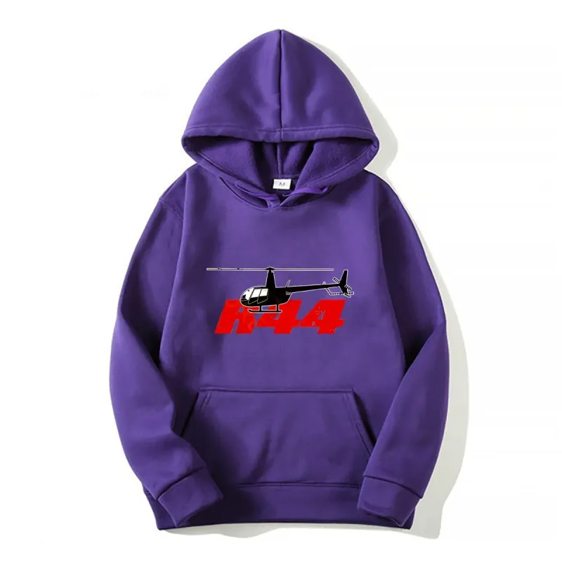 R44 Helicopter Pilot Aviation hoodies Snapback autumn long sleeves Knitted Bucket hoodies