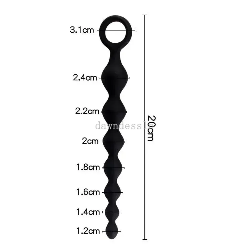 20CM Silicone Anal Beads Prostate Stimulator Ball Butt Plug Anal Plug 18+ Adult Women Men Couple Flirt Gay Erotic SM Sex Toys — image 6