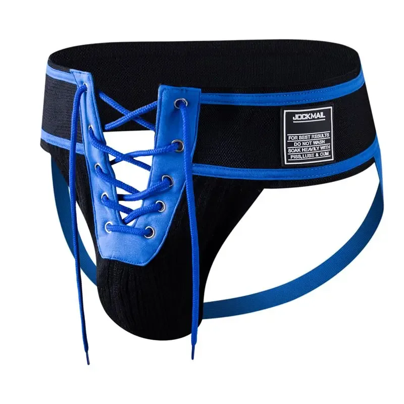 Jockmail Sexy Men Underwear Briefs Jockstrap Bare Buttocks Panties Gay Male Panties Shorts Bulging Bag Soft Underpants Cueca — image 3