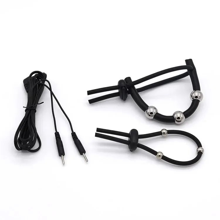 Electric Shock Penis Ring Penis Electro Stimulation Massage Cock Rings Medical Themed Toys For Men Adult Sex Product Accessories