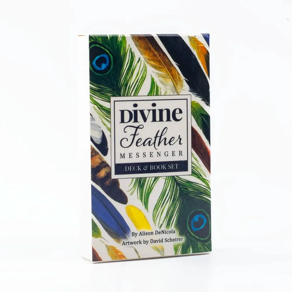 Divine Feather Messenger 44 Oracle Cards English Visions Divination Edition 10.3x6cm Deck with PDF Guide Book for Board Games & — image 2