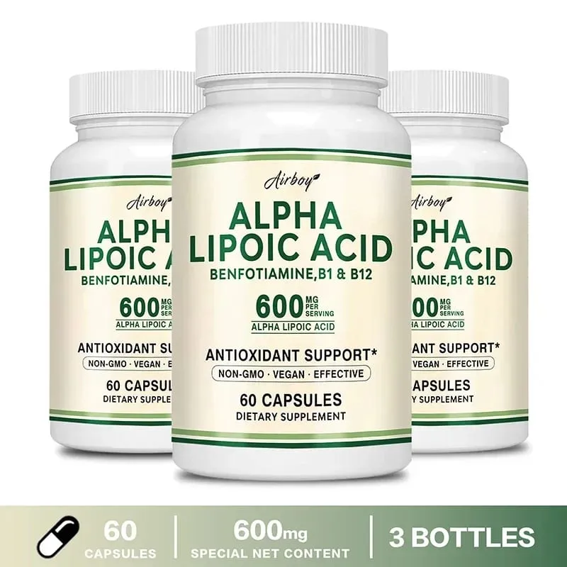 Alpha Lipoic Acid Capsules - Promotes Nervous System Health Blood Circulation Cardiovascular Support Brain Health — image 11