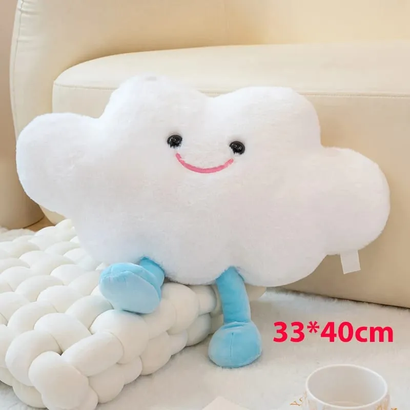 Lovely Smile Moon and Cloud Plush Pillow Comfortable Sofa Cushion Stuffed Soft Doll Home Car Decor Gift — image 12