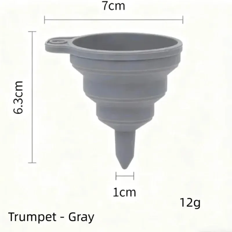 1/3/5/10 Chiếc S L Gấp Phễu Silicon Làm Đầy Chai Bếp Phễu Silicon Ốp Vật Dụng Nhà Bếp Dầu chất Độn — image 15