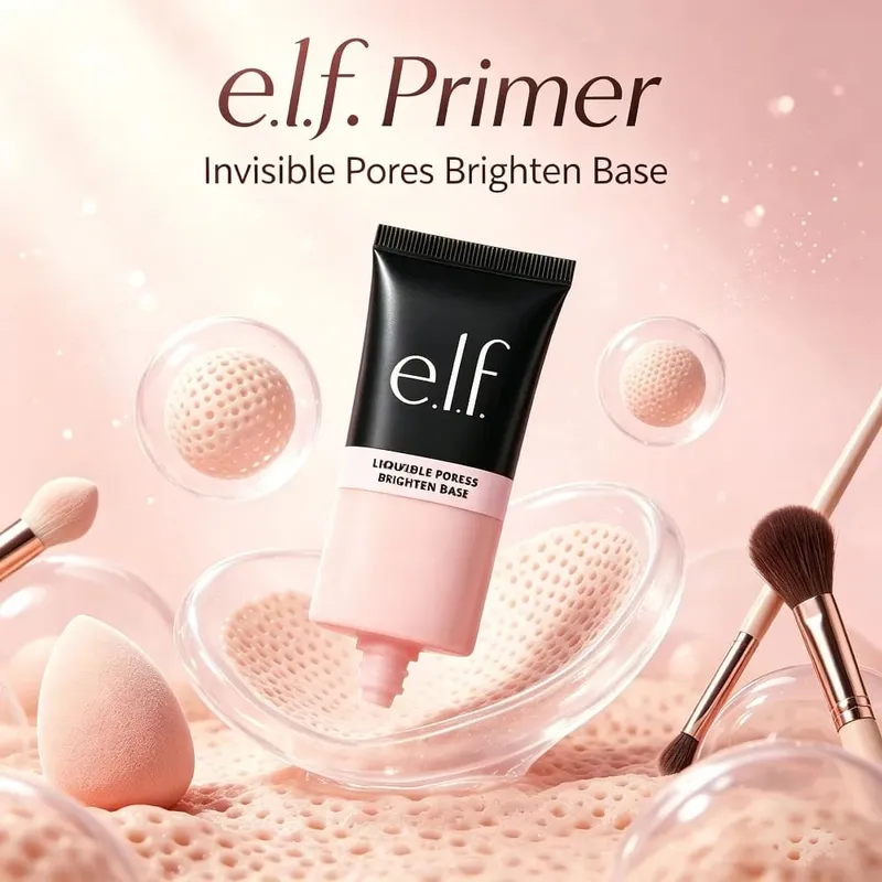 elfe. Crème d'apprêt à mastic liquide sans noyau, Texture, Base de maquillage pour le visage, minimisation des pores, contrôle du sébum, cosmétiques pour la peau impeccable — image 5