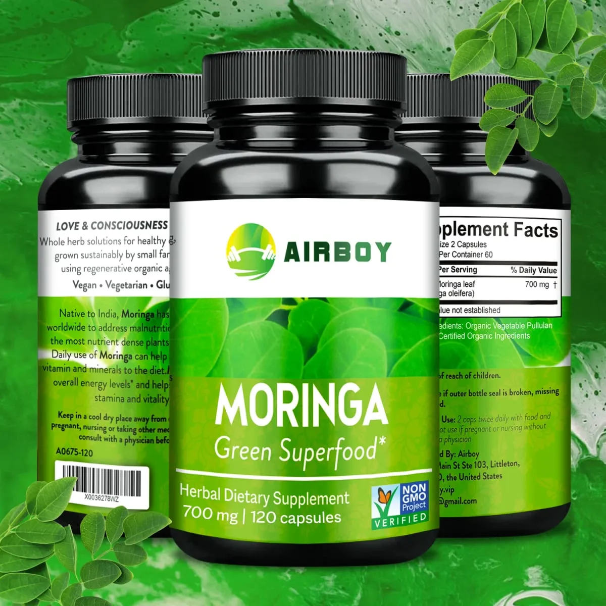 Organic Moringa Capsules - Relieve Joint Pain and Promote Energy Production — image 1