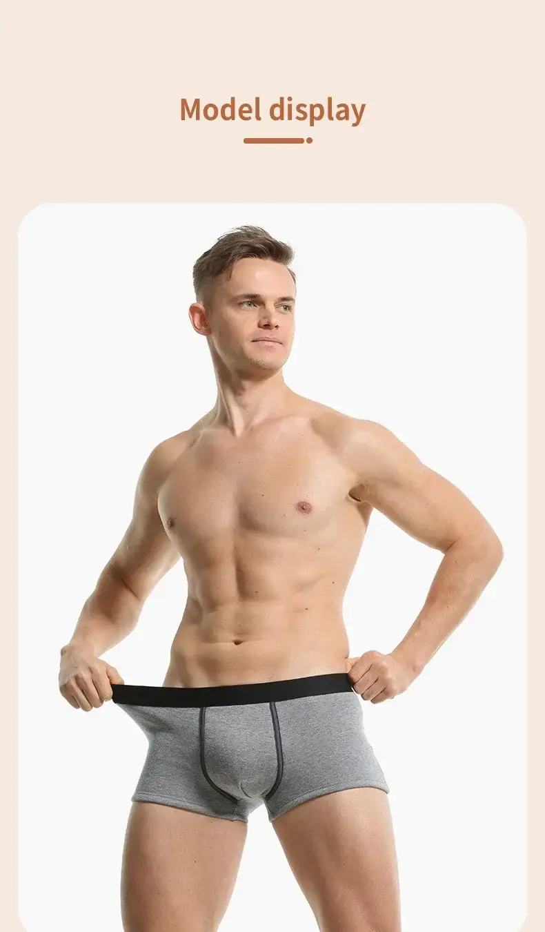 Men's thermal underwear with fleece and thickened pants, autumn and winter cold-proof shorts, sporty straight-leg underpants — image 9