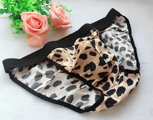100% Mulberry Silk Men Briefs Bikini Design T-Shaped Panties Half T-Back