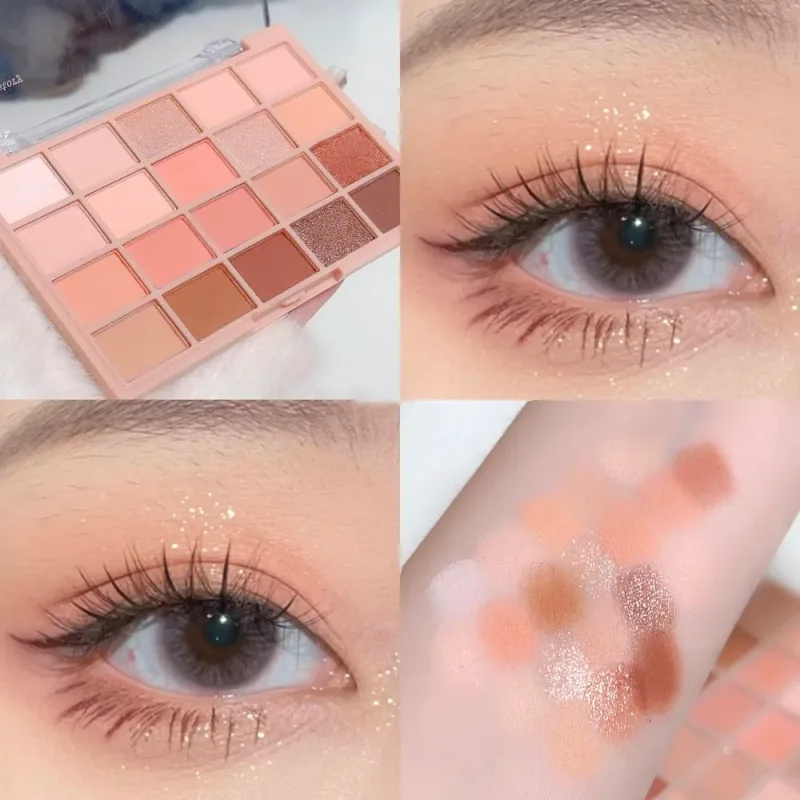 20-Color Warm Eyeshadow Palette – Romantic Smoky & Rose Tones Matte & Glitter High-Pigment Smudge-Proof Beauty Makeup — image 7