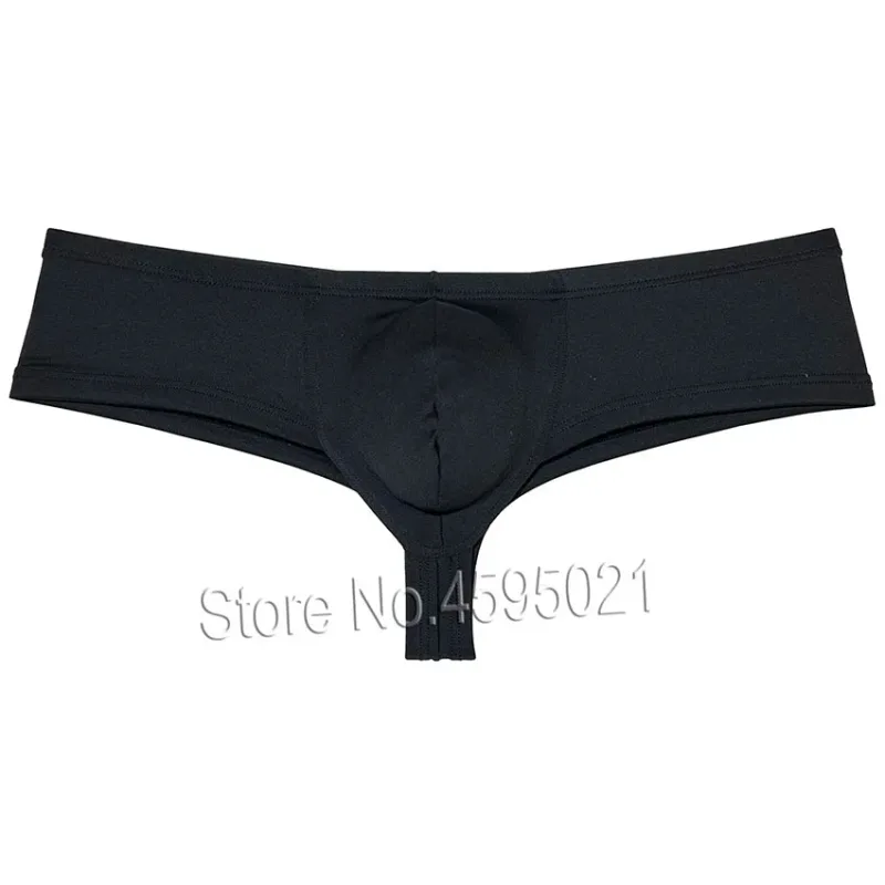Cheeky Men's Micro Boxer Brief Brazilian Underwear Male Bikini Lingerie Beach Shorts Curvy Pouch Silky Low Rise High Leg Undies