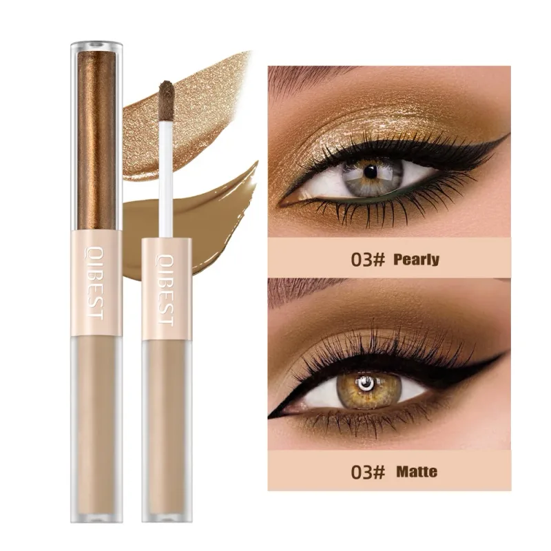 2 In 1 Stick Pearly Matte Eyeshadow Cream Smooth Nude Eye Makeup Liquid Contour Shadow Stick Waterproof Shimmer High Light Pen — image 10