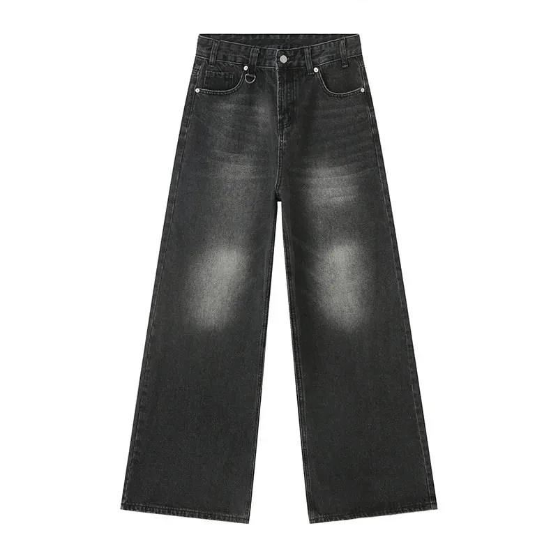 Summer Men's Denim Pants Old Blue Washed Male Jeans Straight Casual Menwear Loose Wide Leg Trousers New Fashion 9C354 — image 12