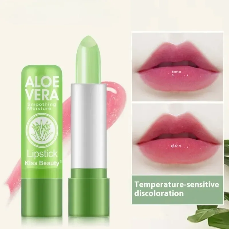 Aloe Vera Moisturizing Lipstick Natural Lasting Temperature Color Changing Lip Balm Fade-Resistant Nourishing Lips Care Makeup