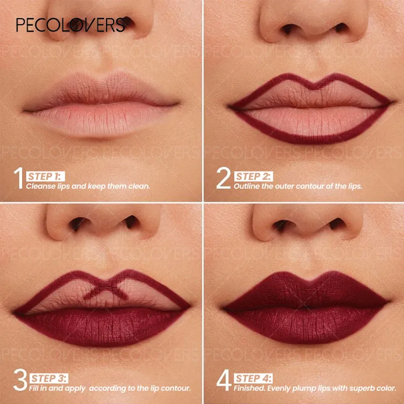 Matte Lipliner Second Back Lip Contour Plump and Charming Lips Non Drying Waterproof Lip Cosmetics Suitable for Beginners