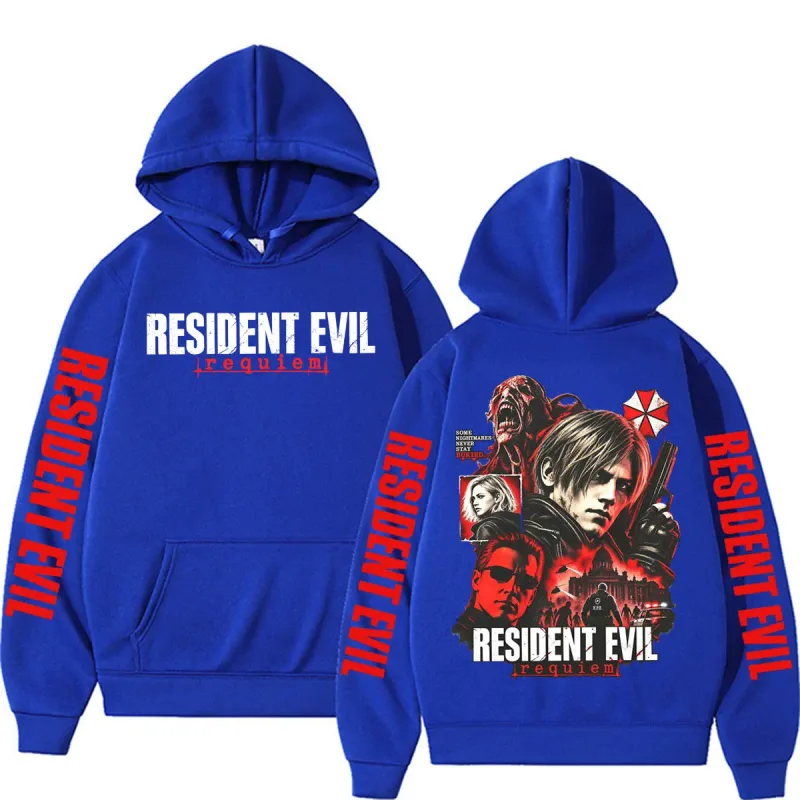 Leon Kennedy Resident Evil Requiem Merch Sweatshirts Men Women Casual High Quality Fleece Hoodie Harajuku Classic Gothic Hoodies — image 9