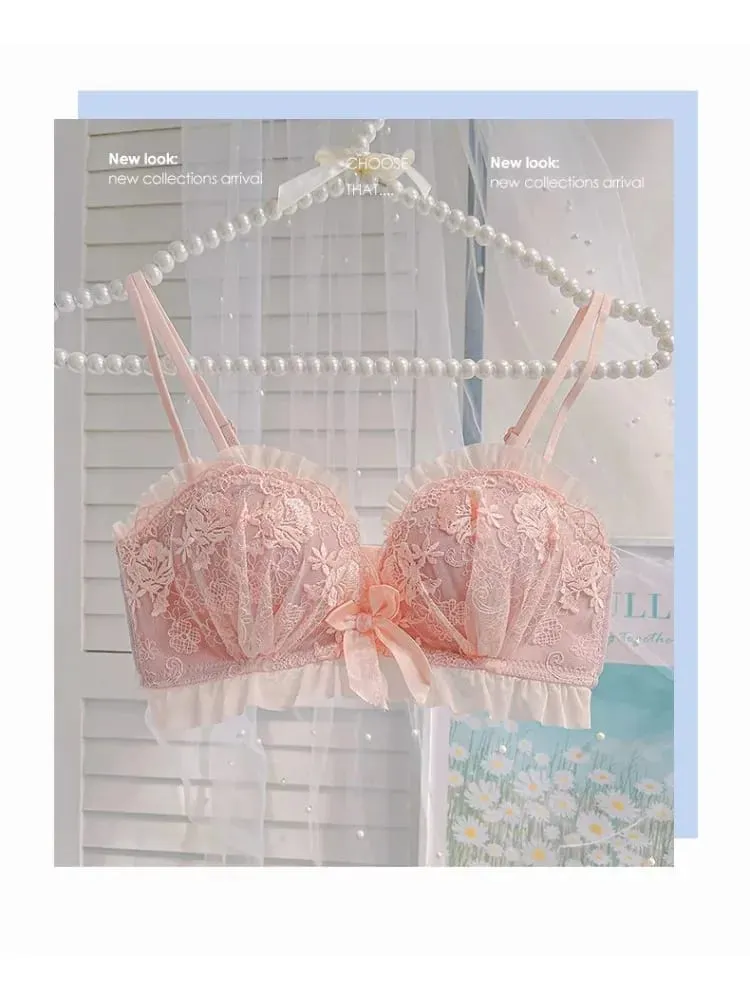 작은 가슴을위한 브래지어 무선을 밀어 올리십시오. 처짐 방지 레이스 Bralette 여성용 패딩 란제리를 강화하고 컴포트 브래지어를 들어 올리십시오. — image 4