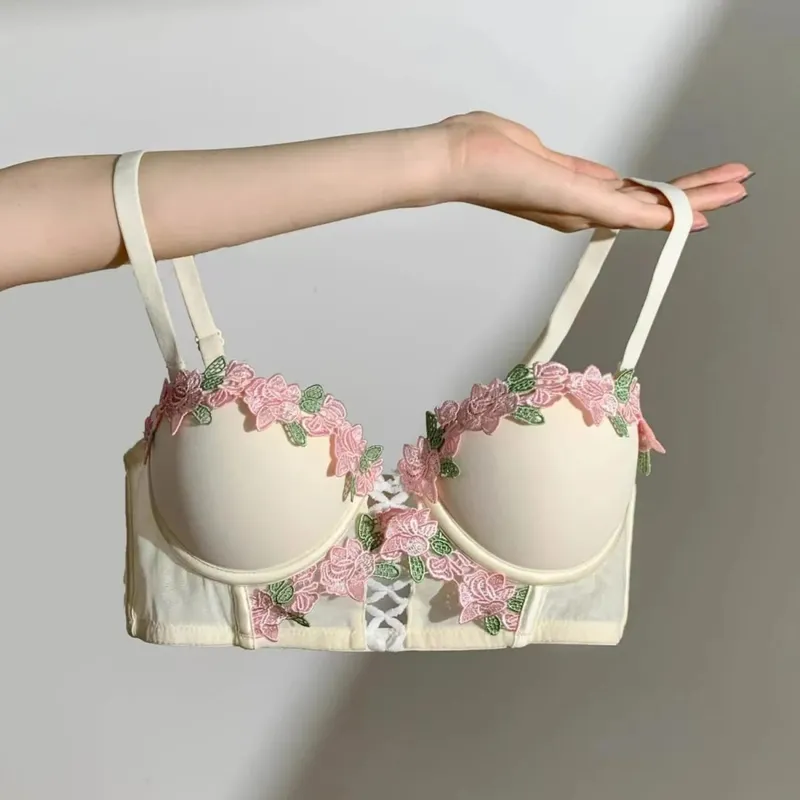 London Anime Bralette - Delicate Wireless Bra for Set Teens Japanese Summer Underwear Small Bust Close-Fit Subtle Allure — image 8