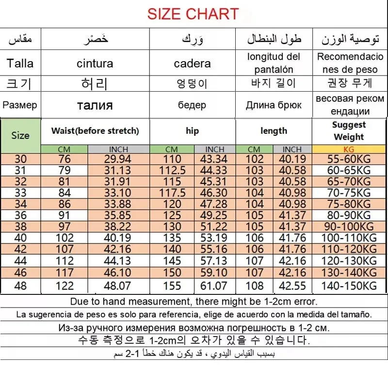 Men's Plus Size Jeans Elastic Waistband 30-48inch Stretch Denim Pants Straight Leg Breathable Loose Fit Streetwear Casual Wear — image 8