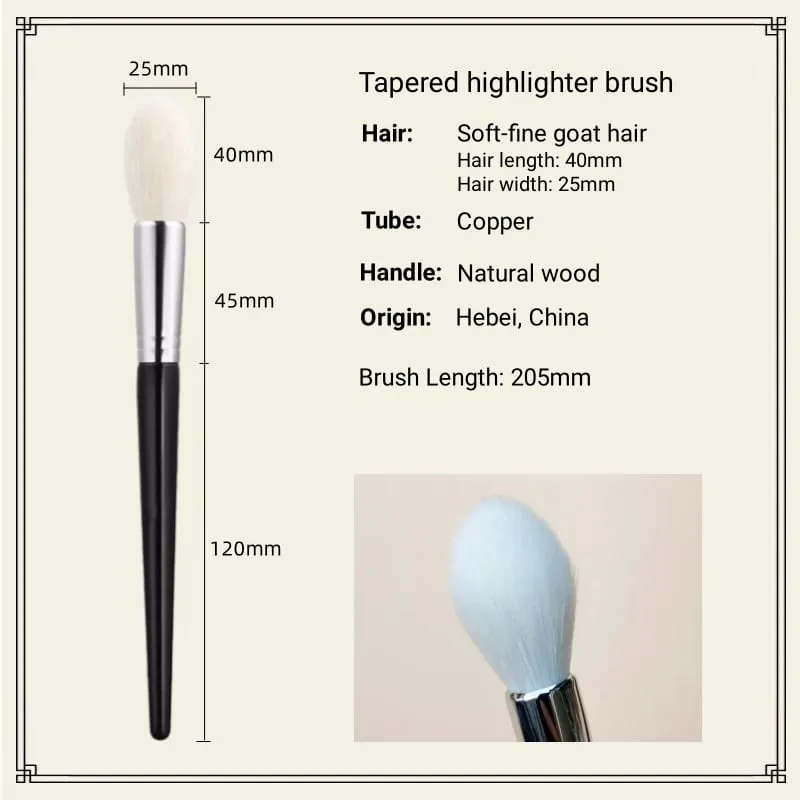 Highlighter Brush Makeup Natural Goat Hair Blending Blusher Make Up Brushes Beauty Tools — image 2
