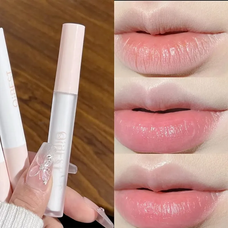 6Pcs/Box Matte Lipstick Sets And Mirror Watery Lip Glaze Lasting Lip Makeup Sets Moisturizing Lipgloss Necklace Gift — image 4