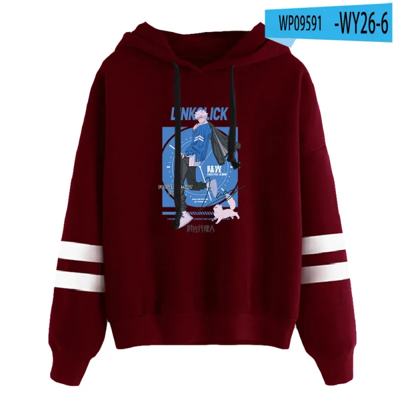 Link Click Anime Hoodie Unisex Pocketless Parallel Bars Sleeve Sweatshirts Women Men Hoodies Harajuku Streetwear Fashion Clothes — image 21