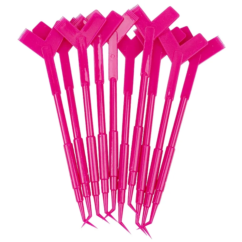 10Pcs Reusable Plastic Eyelash Perming Stick Tool Eyelash Extension Y Shape Comb Lash Lifting Curler Applicator Make Up Brushes